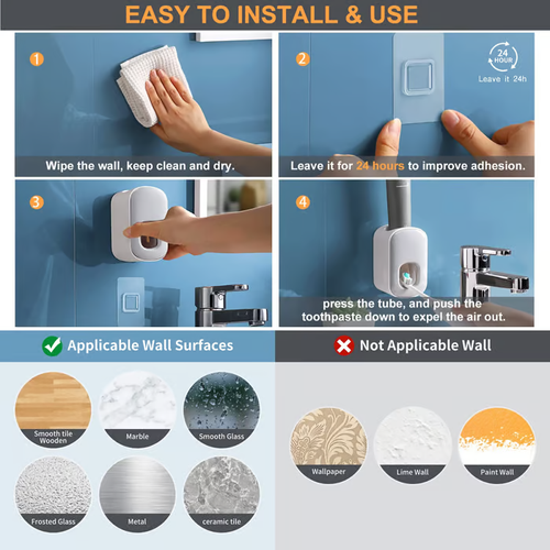 Toothpaste Dispenser Wall Mounted