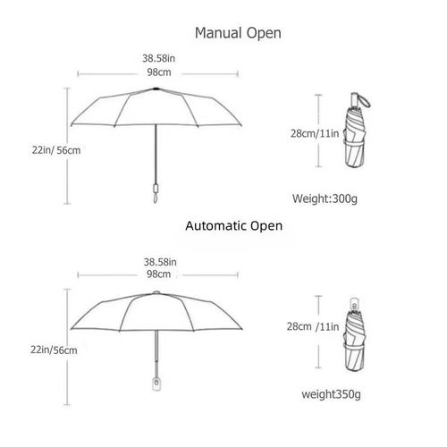 Vintage Stained Glass Automatic Umbrella