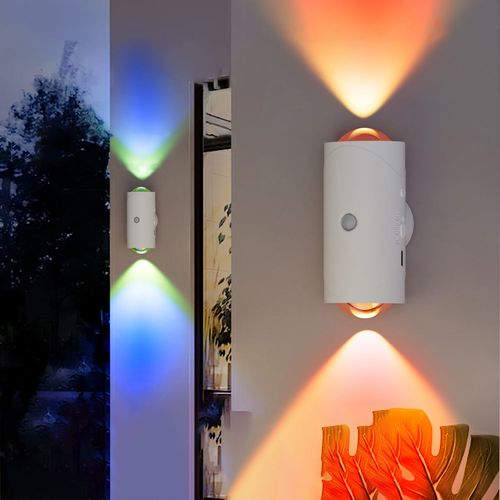 Seven-color gradient light ambient light, intelligent human body induction rechargeable magnetic magic wall LED induction light