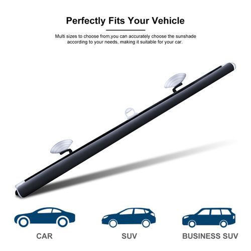 Car sunshade, telescopic sunshade curtain, suction cup type sun protection curtain, automatic rolling curtain for the front windshield inside the car, sun shield