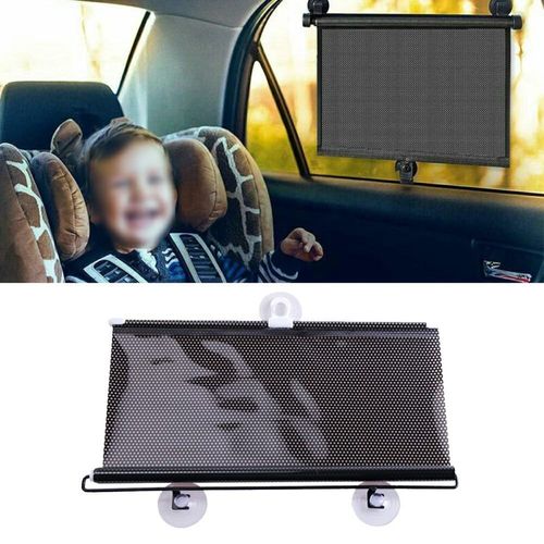 Car sunshade, telescopic sunshade curtain, suction cup type sun protection curtain, automatic rolling curtain for the front windshield inside the car, sun shield