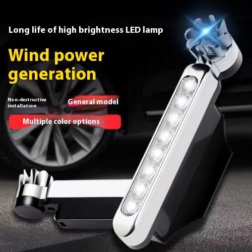 Car wind daytime running lights LED daytime running lights Solar modified decorative lights Wind energy lights car exterior lights