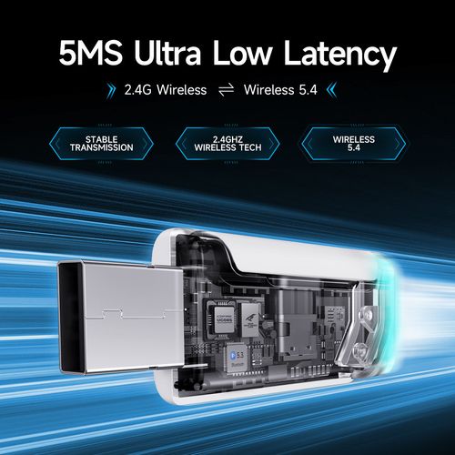 Picun G2 Virtual 7.1 RGB Lighting Low Latency Bluetooth 2.4GHz wireless gaming headset