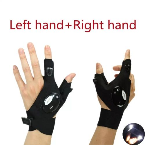 LED Luminous Gloves Finger Lights Half Finger Gloves Outdoor Lights Fishing Gloves Emergency Repairs