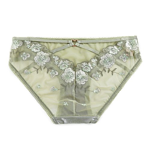 Mesh embroidered underwear, feminine lace triangle underwear