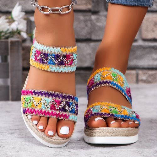 👡 Stylish wedge thick-soled slippers WOMEN high quality soft-soled sandals large size casual outerwear beach shoes