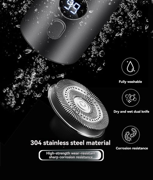 New Mini Electric Shaver for Men, Rechargeable, Suitable for Home, Travel and Car Use, Full Body Washable, Durable and Portable