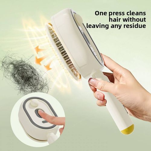 2026 Electric Red Light Spray Hair Brush with One‑Key Cleaning, Anti‑Tangle, Massage, Volumizing and Atomized Essential Oil Hair Care