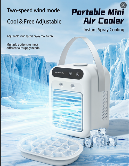 Stay Cool Anywhere – USB Rechargeable Spray Fan