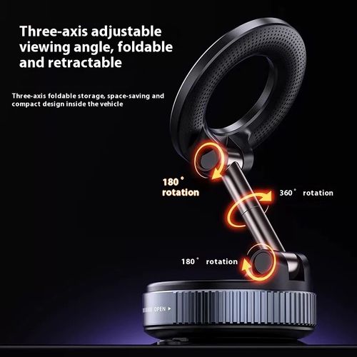 2026 New Magnetic Car Phone Holder | Strong Vacuum Suction & Anti-Shake