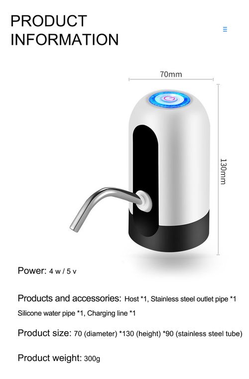 Rechargeable Automatic Water Pump for Bottled Water