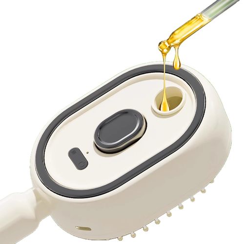 2026 Electric Red Light Spray Hair Brush with One‑Key Cleaning, Anti‑Tangle, Massage, Volumizing and Atomized Essential Oil Hair Care