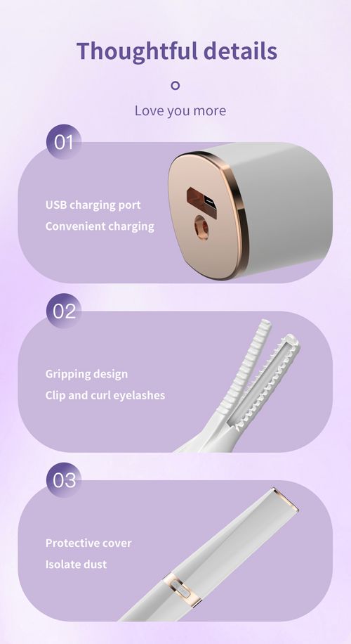 Electric Heated Eyelash Curler, Long-Lasting Curl Styling Portable Rechargeable Lash Curler