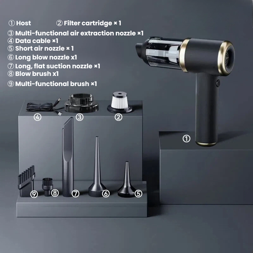 2026 New Car Vacuum Cleaner, 2-in-1 Suction & Blowing, Wireless Mini Vacuum, for Car & Home Use, Electric Dust Blower with Strong Suction Power