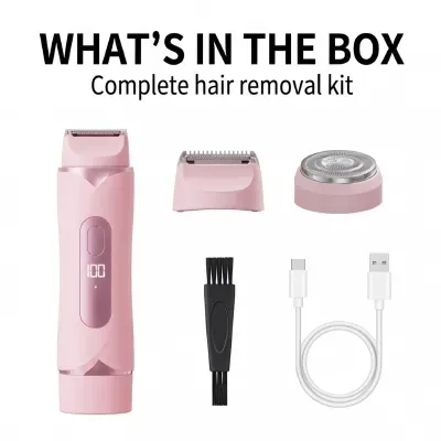 All-New Waterproof Electric Trimmer with Dual-Function Stainless Steel Blade & Digital Display | Gentle care to meet all your at-home grooming needs.