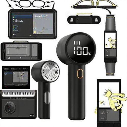 Bestselling Digital Display Electric Lint Remover, Rechargeable Handheld Six-Blade Fabric Shaver with Powerful Steel Blades