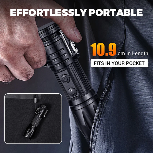 ⚡🔦Multifunctional rechargeable strong light flashlight with electric fire⚡