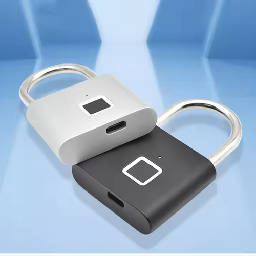 Smart fingerprint padlock outdoor waterproof and rust-proof padlock smart electronic padlock head door anti-theft password lock cabinet