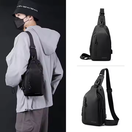 🔥Hot Sale🔥Waterproof Men's Chest Bag Leisure Large Capacity Single Shoulder Crossbody Motorcycle