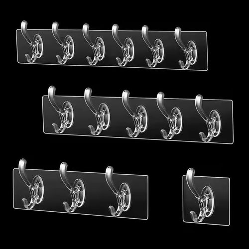 Multi-functional transparent hooks - 24 pieces per pack ⚡