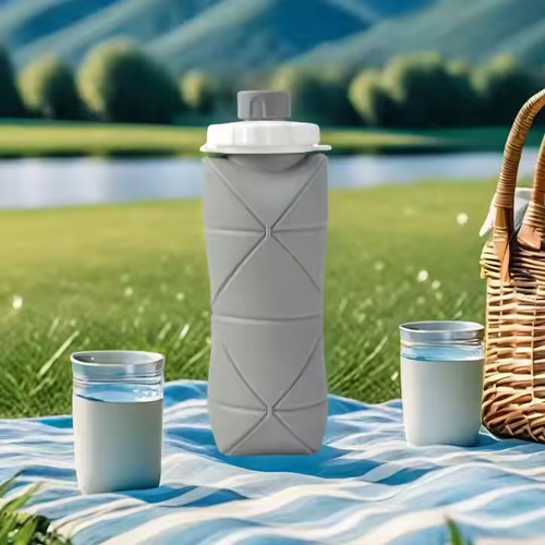 Travel portable leak-proof foldable water bottle
