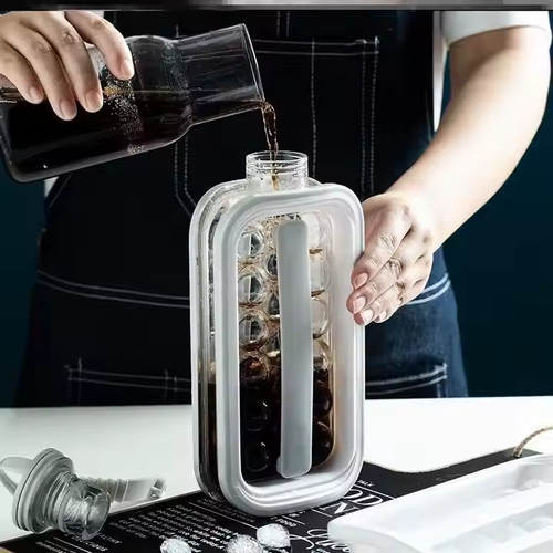 Portable Ice Cube Tray for Water Bottle Cooling Popsicle Cube Mold with Lid for Making Popsicles Ice Cream Hockey Maker Tool