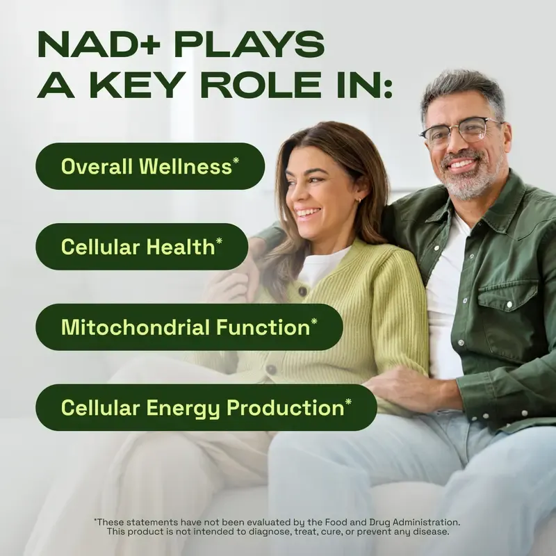 NAD-Advanced Energy & Healthy Aging Supplement  500mg per serving - 60 capsules (60-day supply)