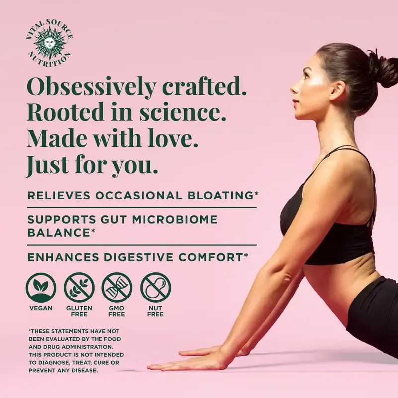 Word of Mouth - Nutritional Digestive Support Capsules - Daily Gut Support | Balanced skin health | Herbal Formula | -60 capsules