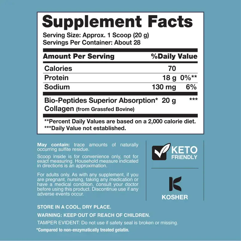 Ghana's Choice of Filial Piety - Natural Bone Collagen Peptide Powder Containing Core Amino Acids | Glycine | Proline 18 Elements Elderly Joint and Bone Nutritional Supplement