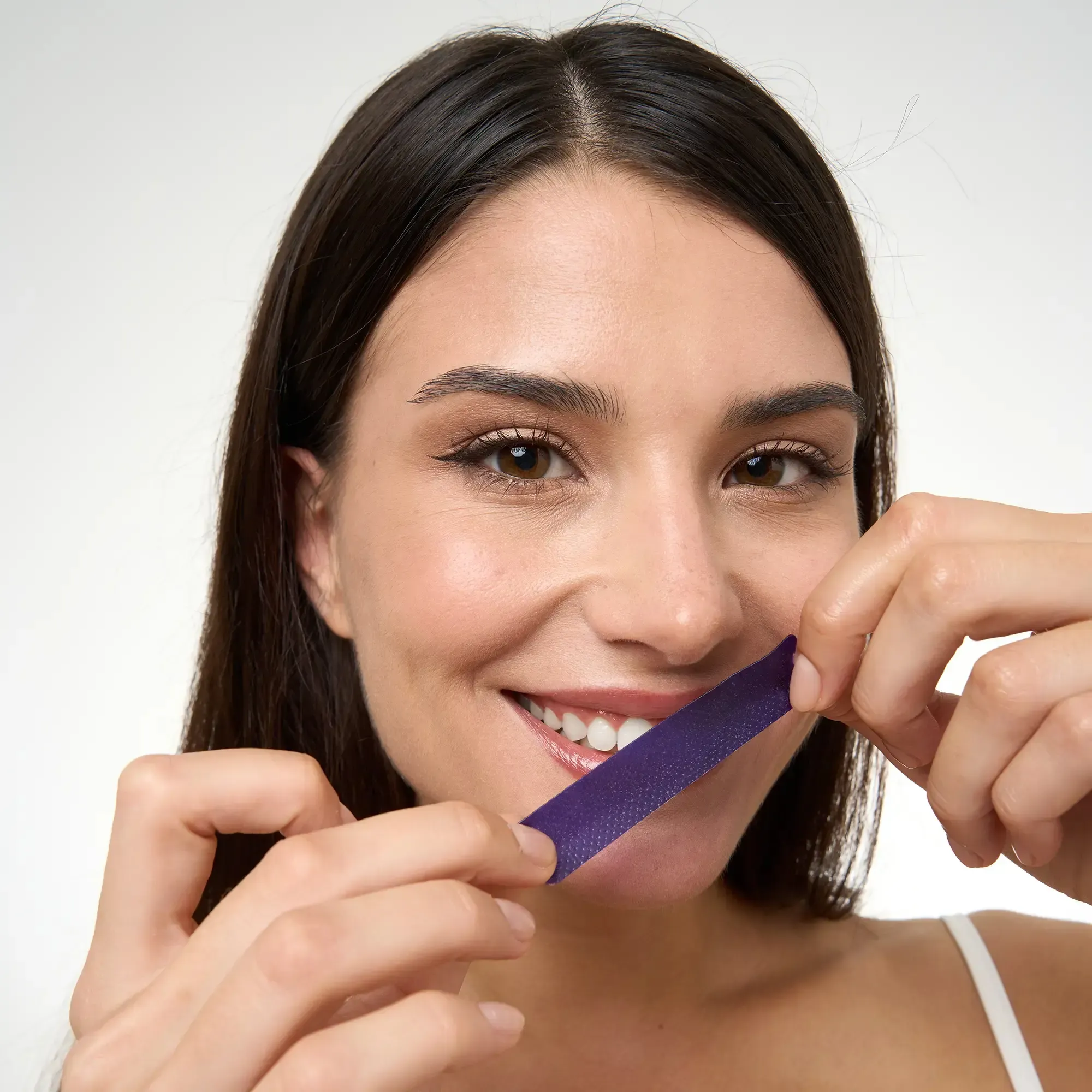 Bestselling purple teeth whitening strips, anti-yellowing, long-lasting - safe for enamel