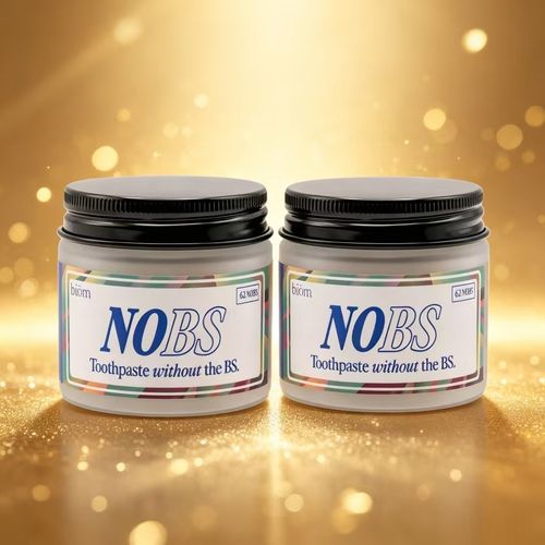 NOBS Toothpaste Tablets - Nano Hydroxyapatite, Fluoride Free, Plastic Free, Eco & Travel Friendly - Remineralize with NHA