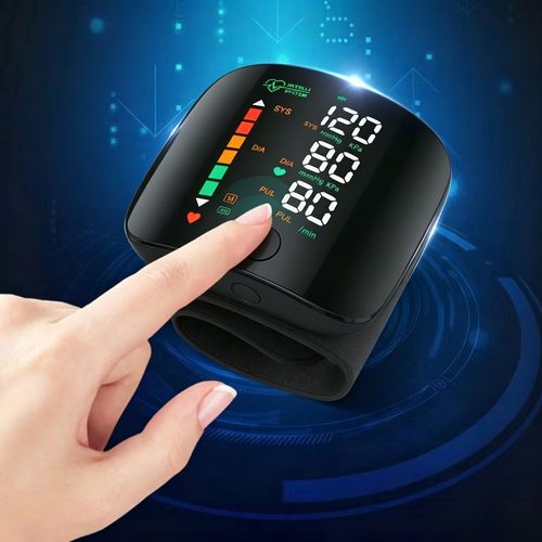 Essential for every family-Ziqing Wrist Blood Pressure Monitor Led Display, Touch Screen Wrist Blood Pressure Cuff 99x2 Reading Memory with Carrying Case Health Monitoring for Family health Care, Kit, Fit