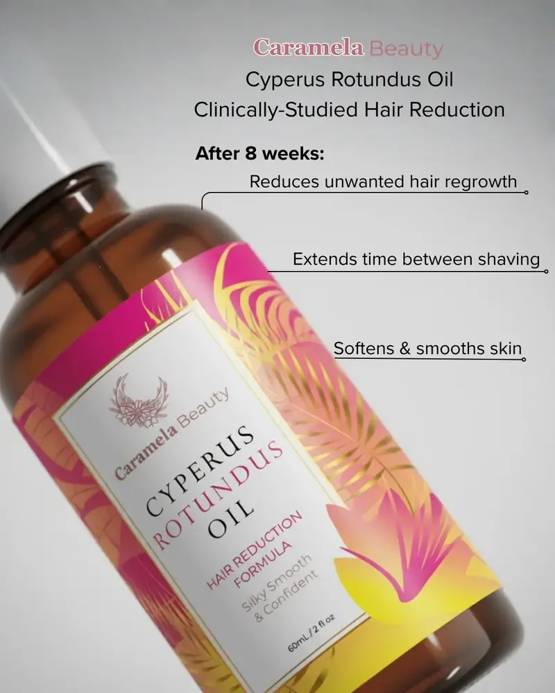 Caramela Beauty Cyperus Rotundus Oil for Natural Hair Reduction -60ml-2oz