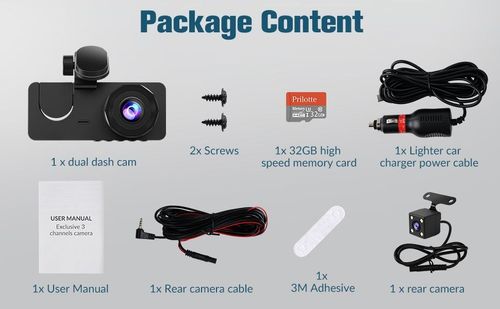 Dash Camera for Cars,4K Full UHD Car Camera Front Rear with Free 32GB SD Card,Dashcams for Cars with Night Vision,24 Hours Parking Mode,WDR,G-Sensor,Motion Detection, Professional Direct