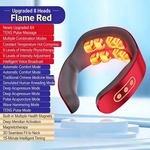 Konka Cervical Spine Massager Massager Home Neck Massager USB Rechargeable Hot Compress Neck Physiotherapy Device