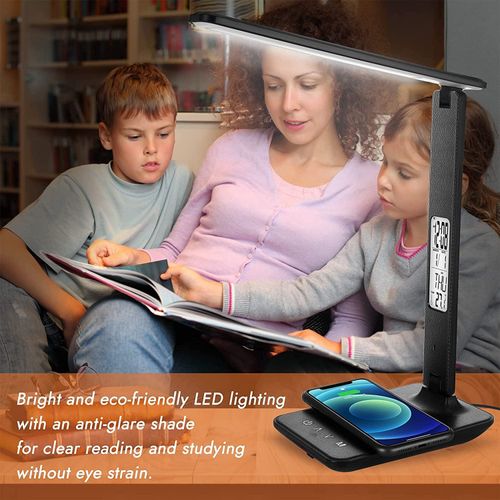 Multifunctional LED Desk Lamp – Eye-Friendly, Foldable & Wireless Charging 💡