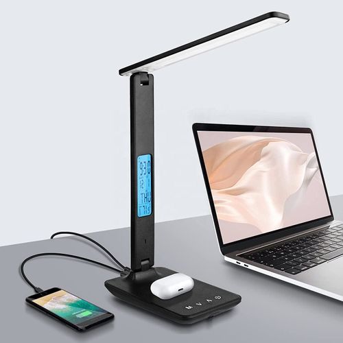 Multifunctional LED Desk Lamp – Eye-Friendly, Foldable & Wireless Charging 💡
