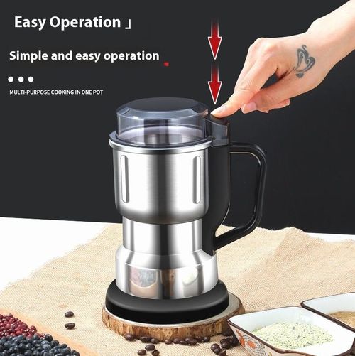 Compact Stainless Steel Electric Coffee Grinder – For Beans & Spices!