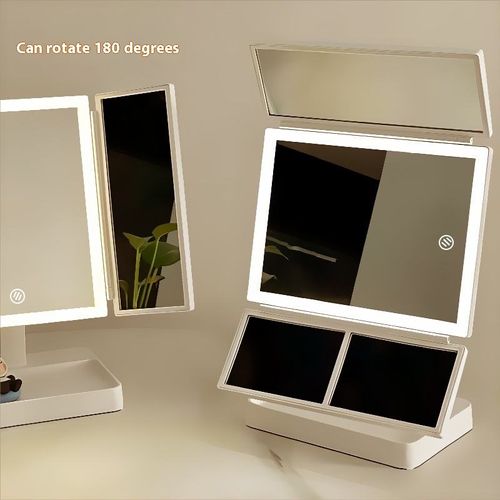 Daily Beauty Essential: Foldable LED Rechargeable Mirror