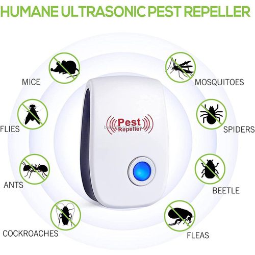 Ultrasonic Pest Repeller & Mosquito Trap - Night Light for Pest-Free Home