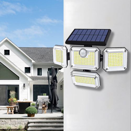 Solar Rotating Motion Sensor Garden Light - Long-Lasting & Waterproof Outdoor Lamp