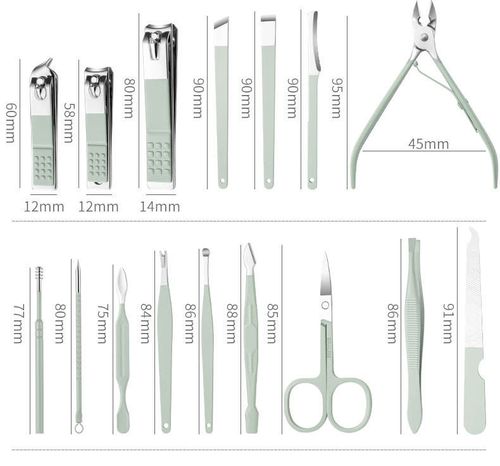 16-Piece Stainless Steel Nail Clipper Set – Your All-in-One Grooming Essential!