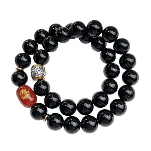 Premium Black Jade Bodhi Bracelet - Men's Luxury Neo-Chinese Accessory