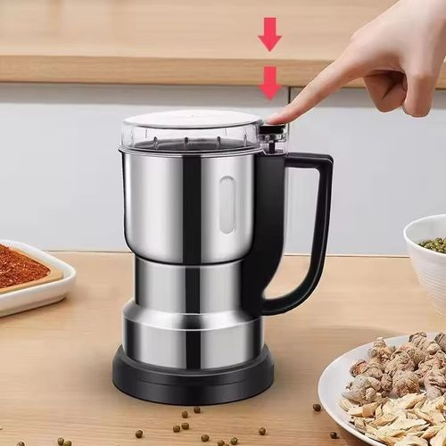 Compact Stainless Steel Electric Coffee Grinder – For Beans & Spices!