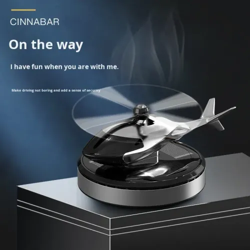 🚁 Solar Rotating Helicopter Car Air Freshener - Decor & Freshness in One! ✨