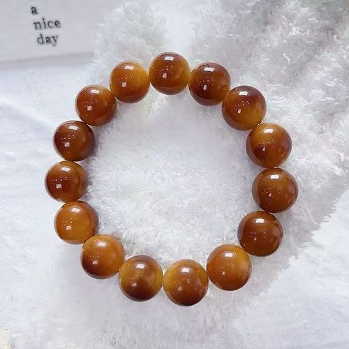 Hot-Selling Natural Variegated Jadeized Bodhi Root Bracelet - Unisex, Flexible Beads🟢
