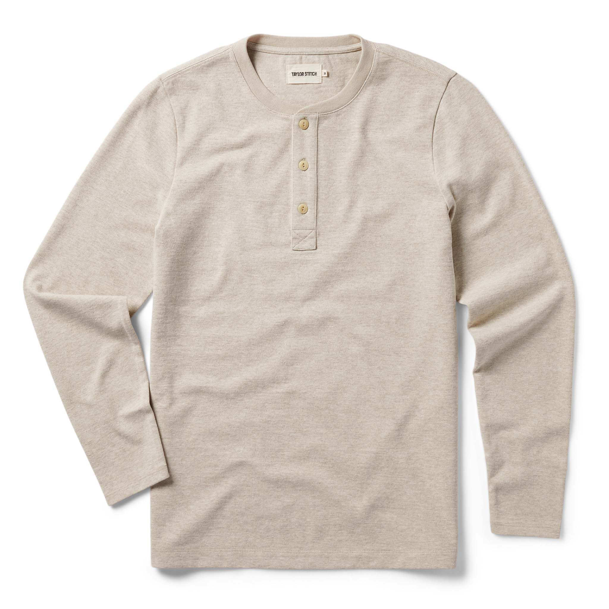 The Heavy Bag Henley in Oatmeal