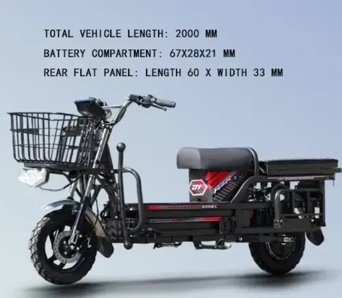 Electric high-power cargo bicycle