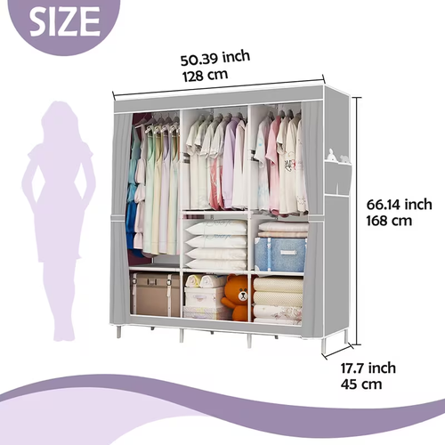 REDCXIAN Heavy-Duty Metal Wardrobe Cabinet