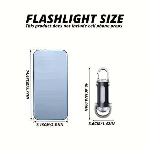 Multi functional flashlight keychain